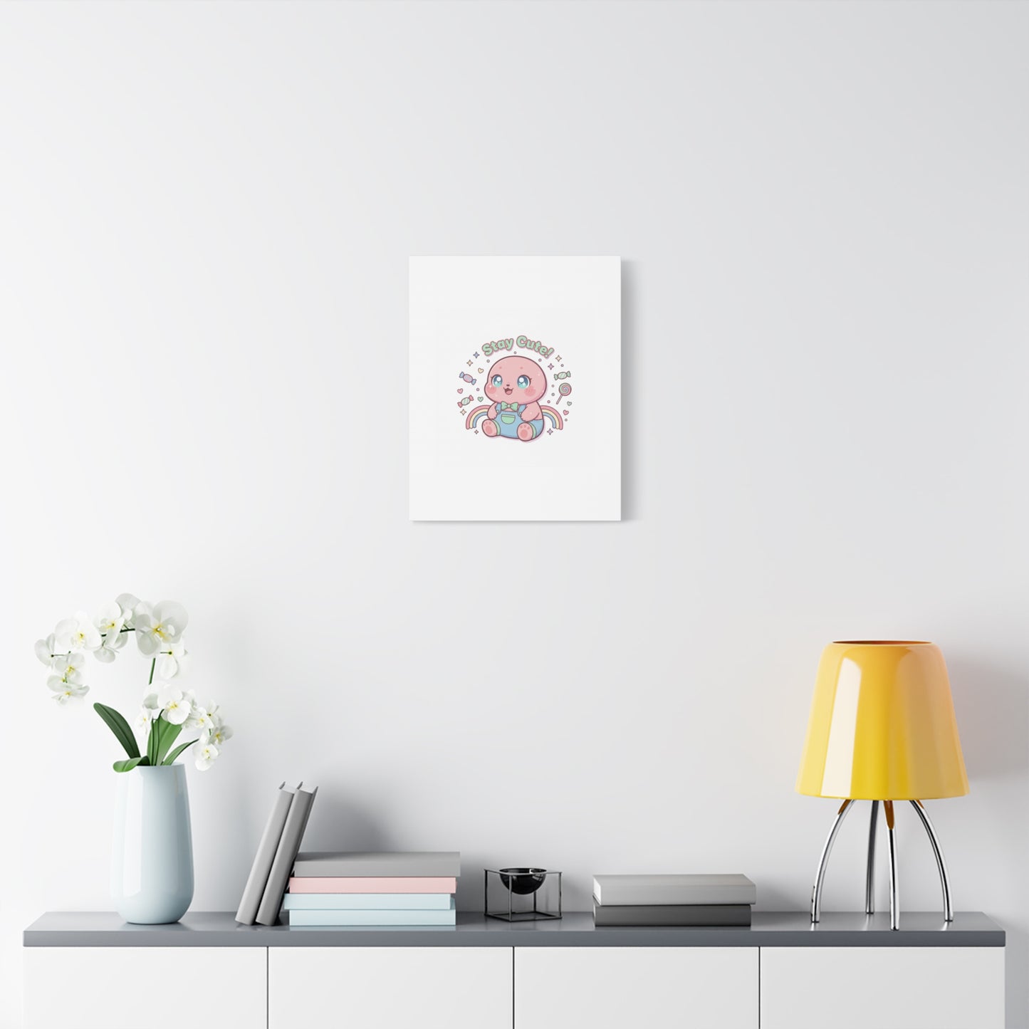 Stay Cute Kawaii Octopus Canvas | Cutecore Pastel, Candy kawaii art