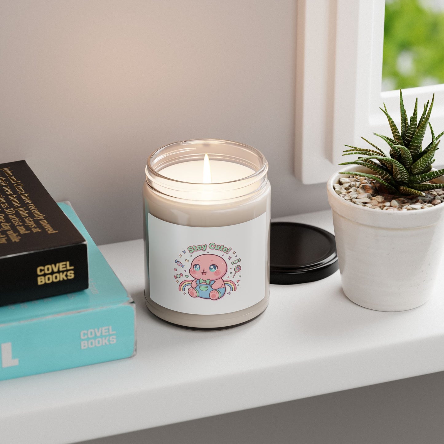 Kawaii Pastel Octopus Soy Candle, Cutecore kawaii aesthetic, pastel candy