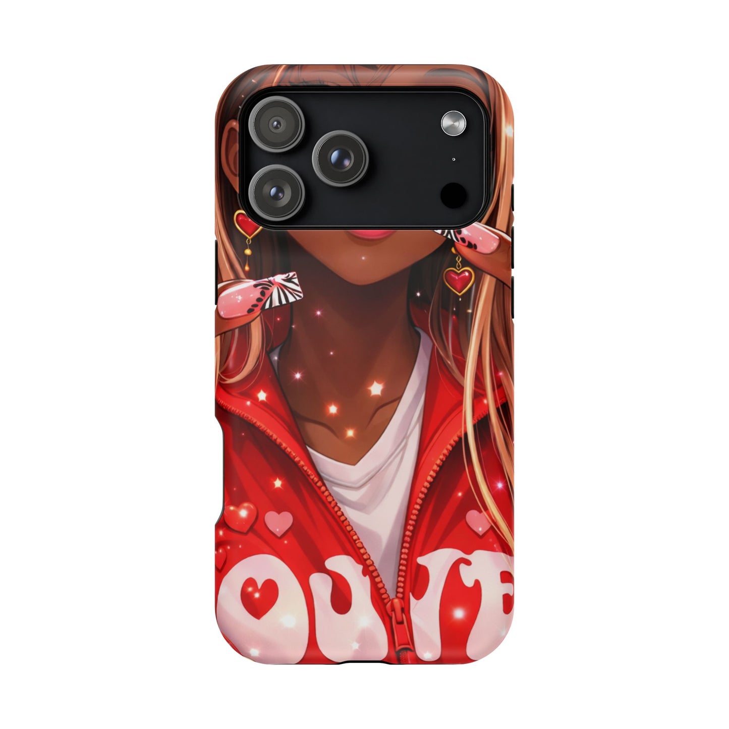 Love Phone Case — Red Heart Jacket Impact-Resistant Case