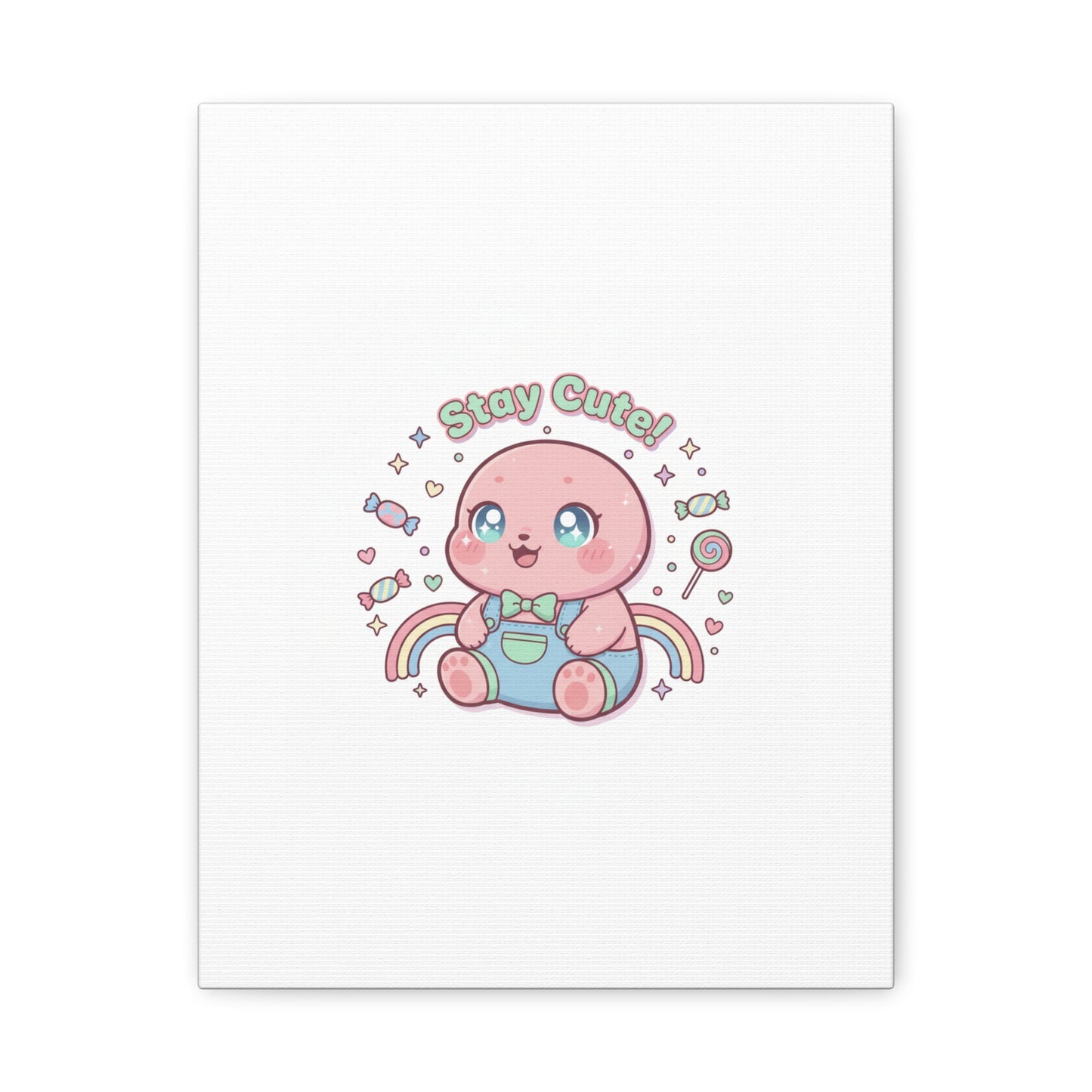 Stay Cute Kawaii Octopus Canvas | Cutecore Pastel, Candy kawaii art