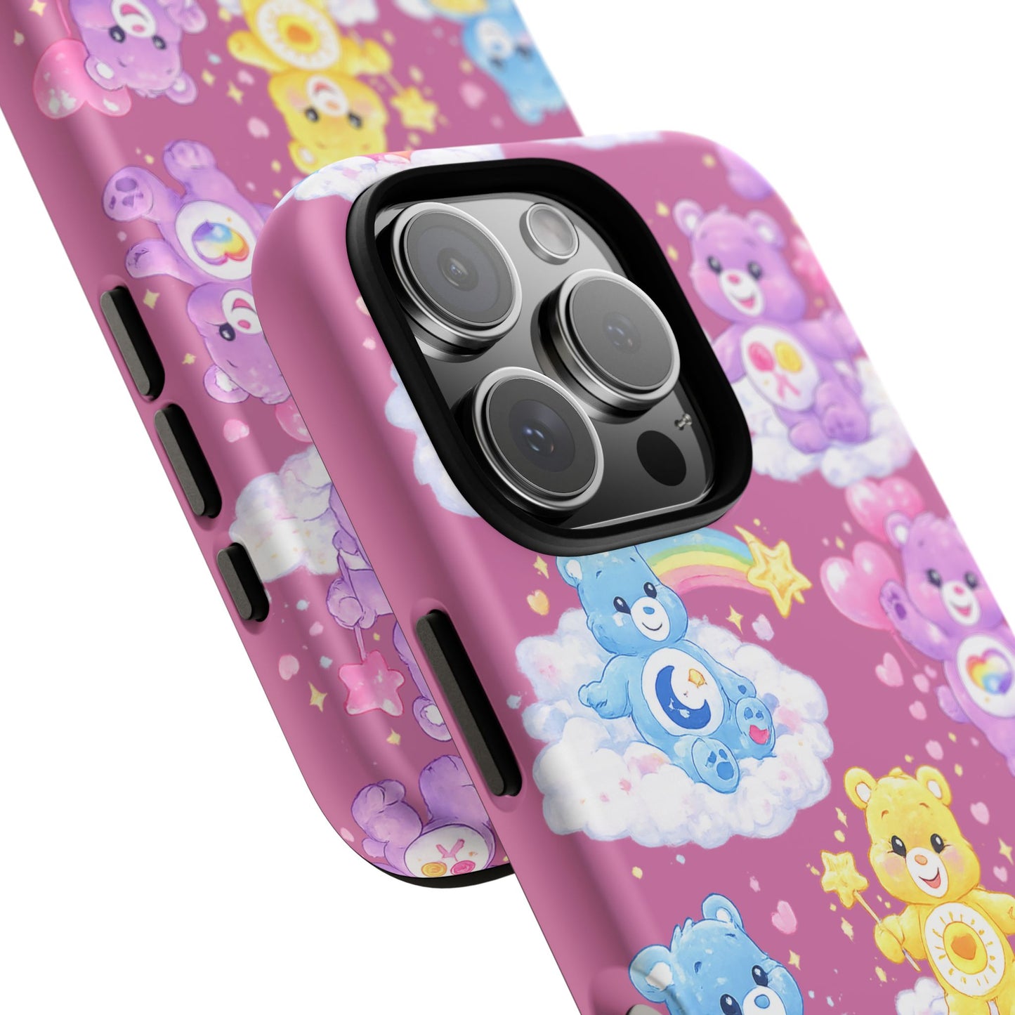 Cute Care Bears Tough Phone Case – Colorful Cloud Pattern, 'Tough Cases'