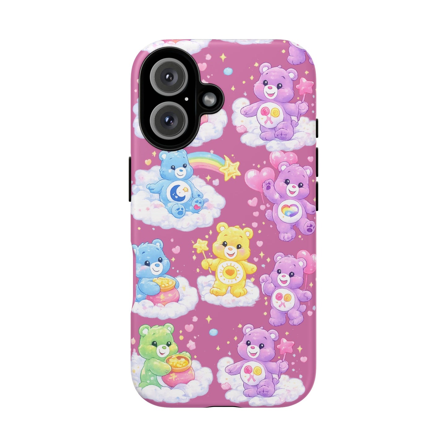 Cute Care Bears Tough Phone Case – Colorful Cloud Pattern, 'Tough Cases'