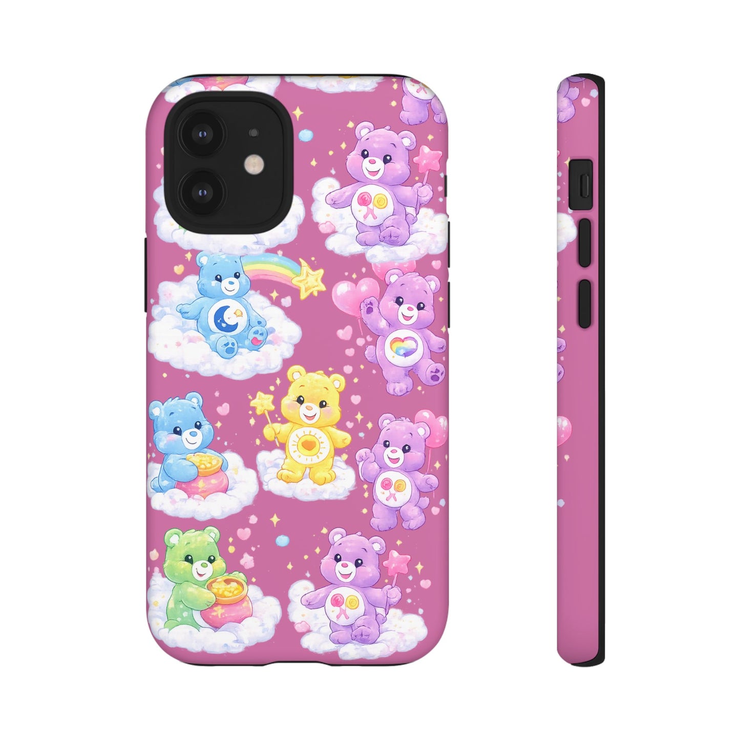 Cute Care Bears Tough Phone Case – Colorful Cloud Pattern, 'Tough Cases'