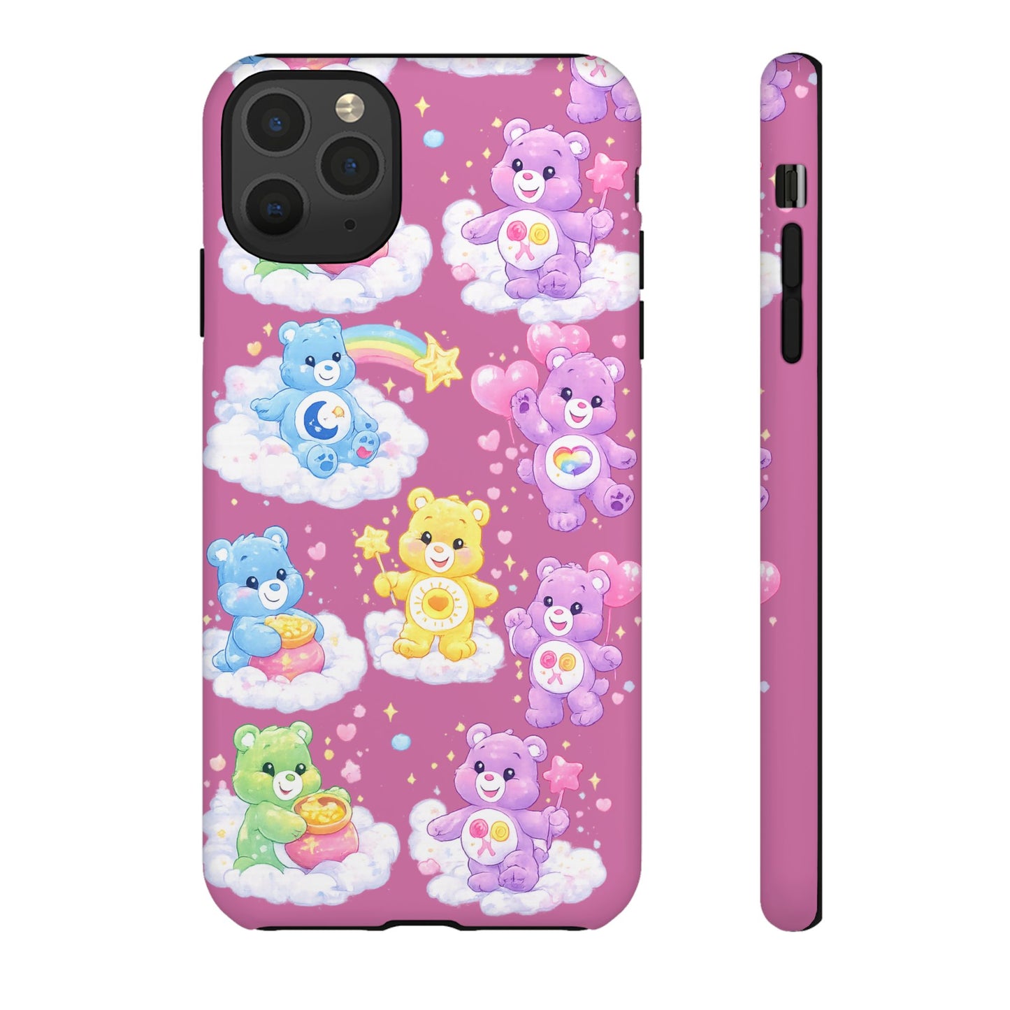 Cute Care Bears Tough Phone Case – Colorful Cloud Pattern, 'Tough Cases'