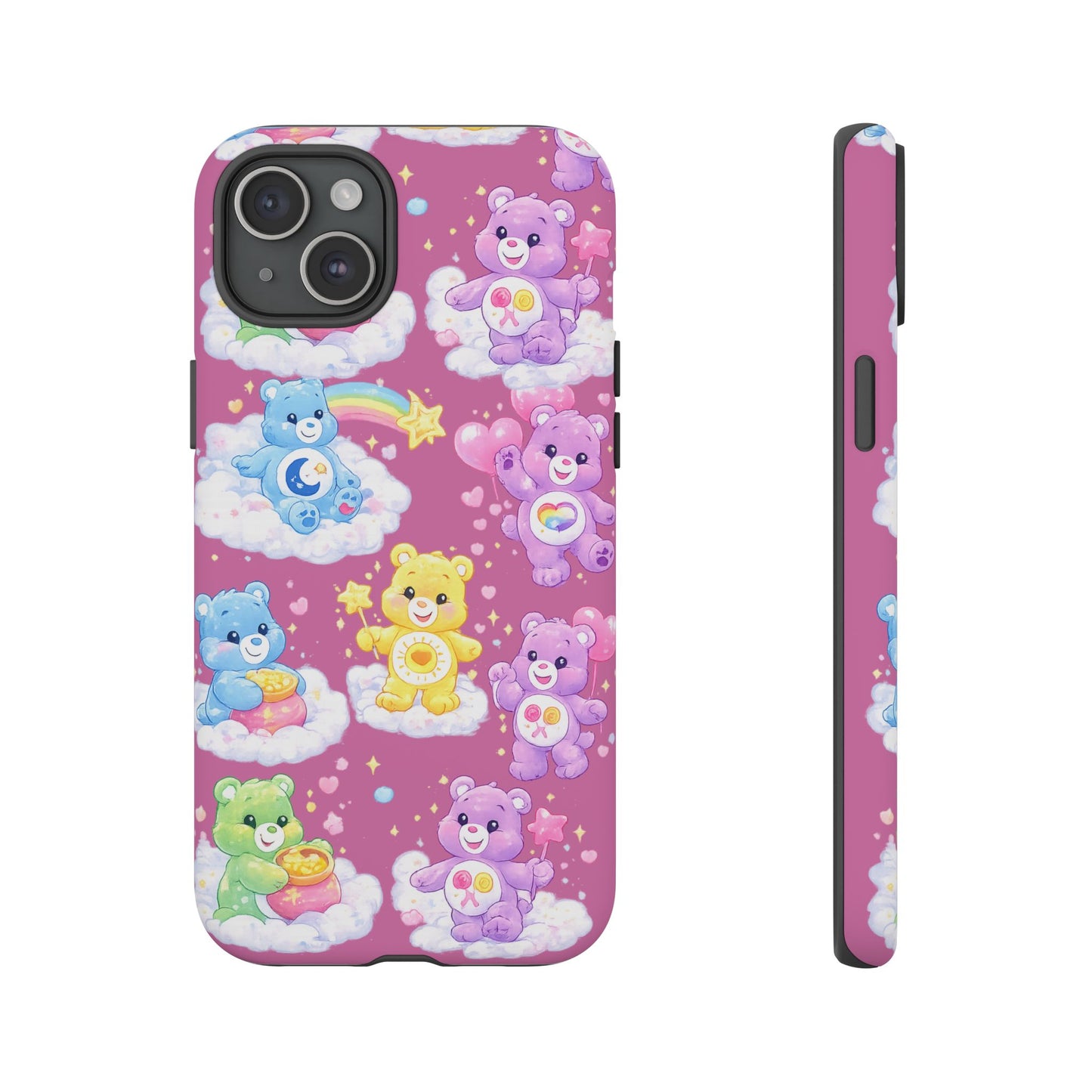 Cute Care Bears Tough Phone Case – Colorful Cloud Pattern, 'Tough Cases'