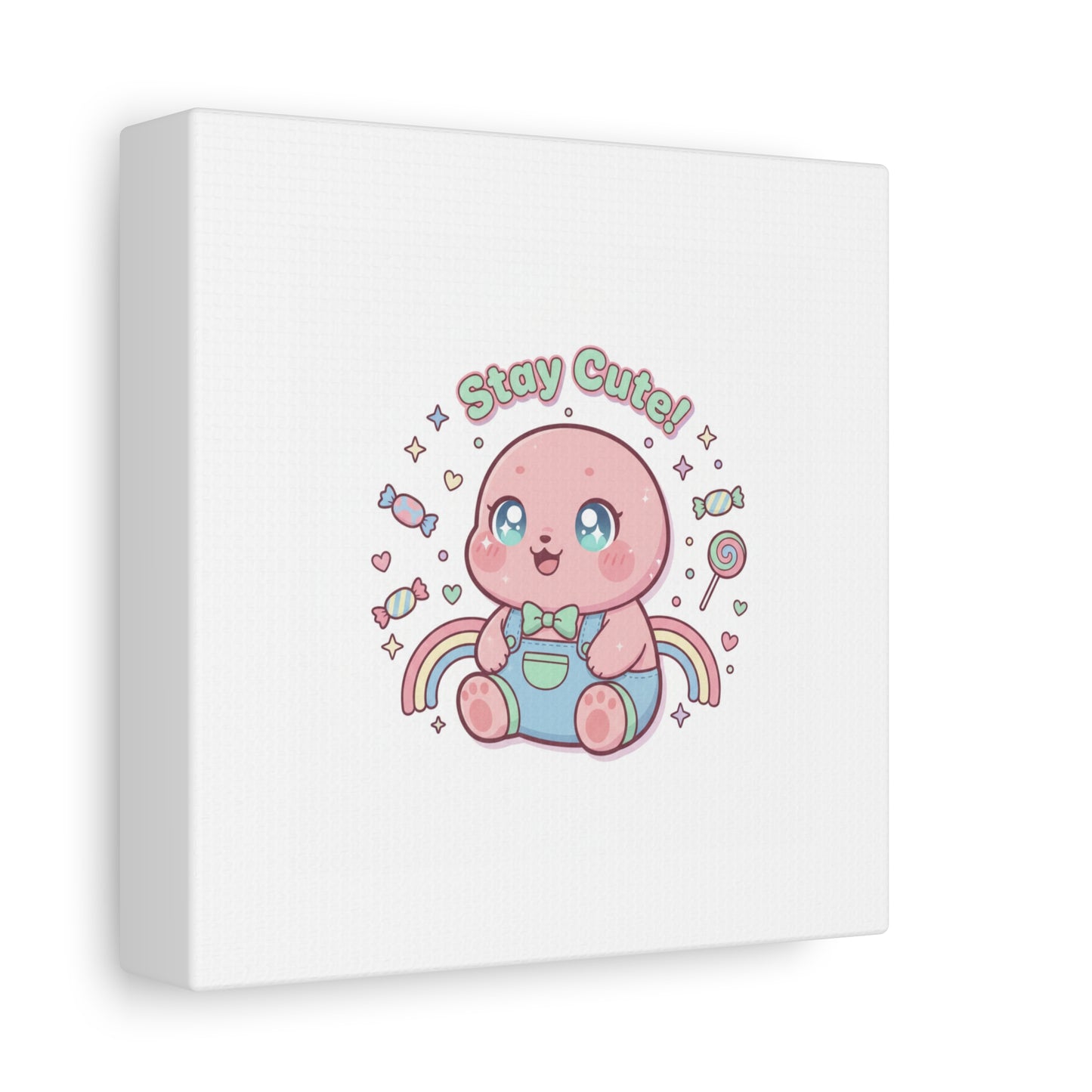 Stay Cute Kawaii Octopus Canvas | Cutecore Pastel, Candy kawaii art
