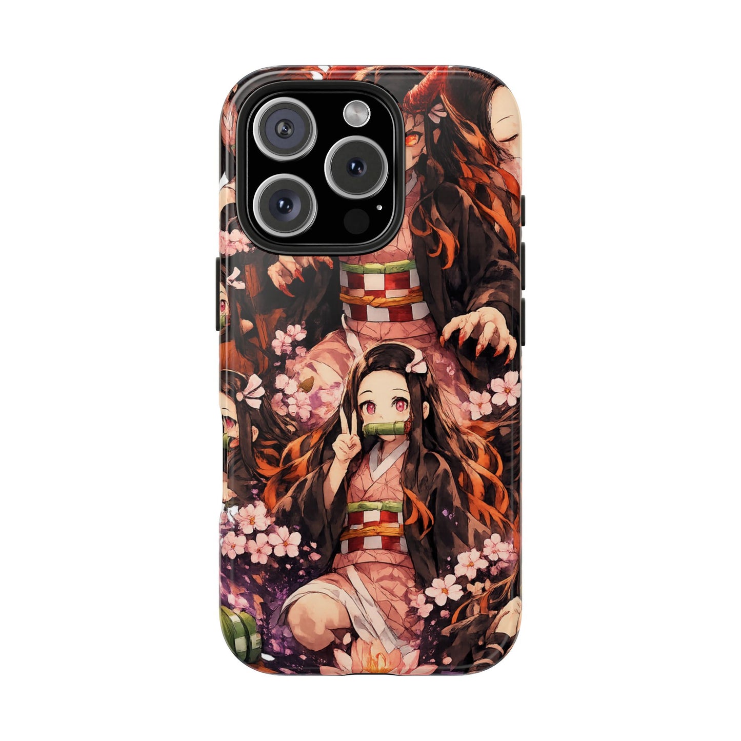 Phone Case — Nezuko Kamado Floral Tough Phone Case