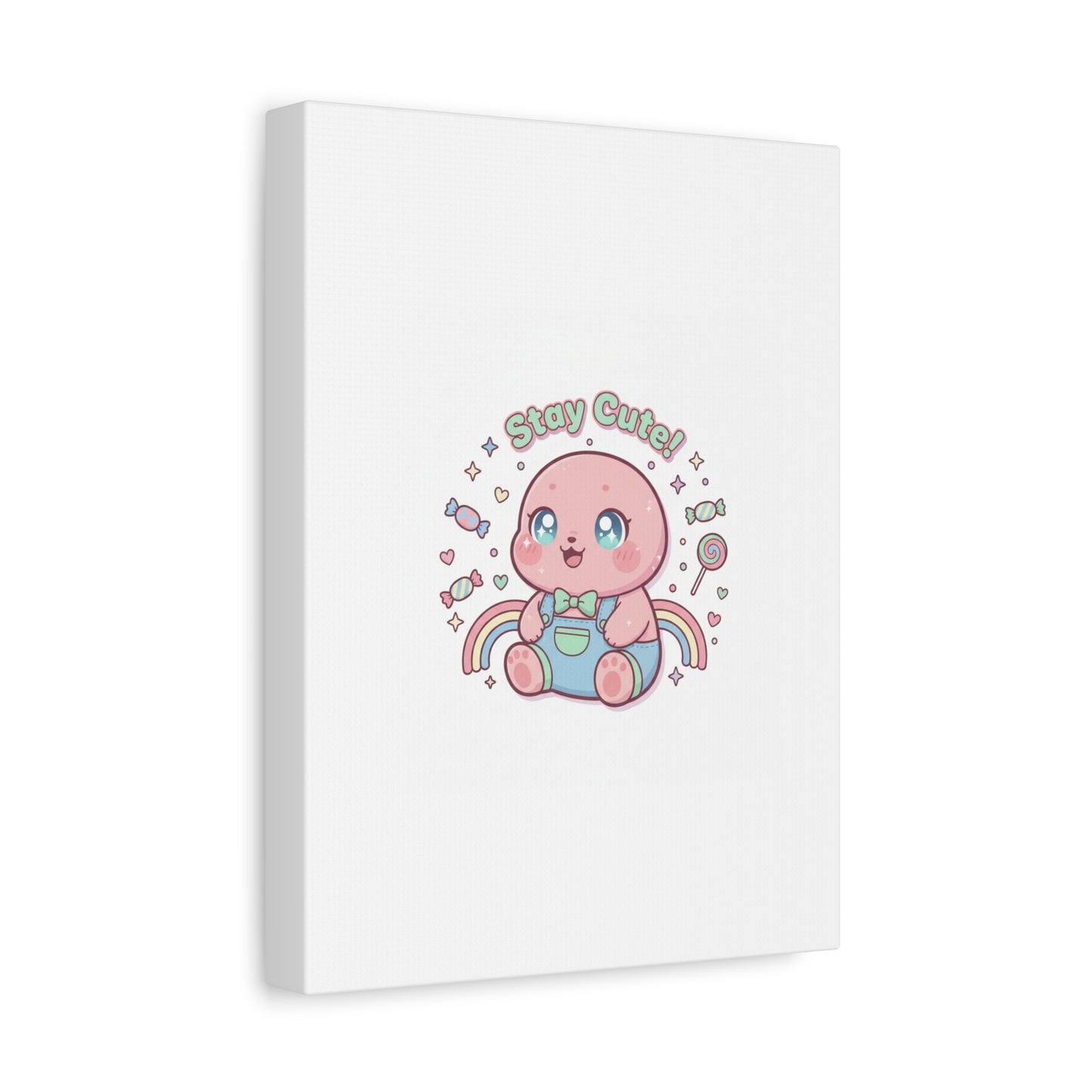 Stay Cute Kawaii Octopus Canvas | Cutecore Pastel, Candy kawaii art
