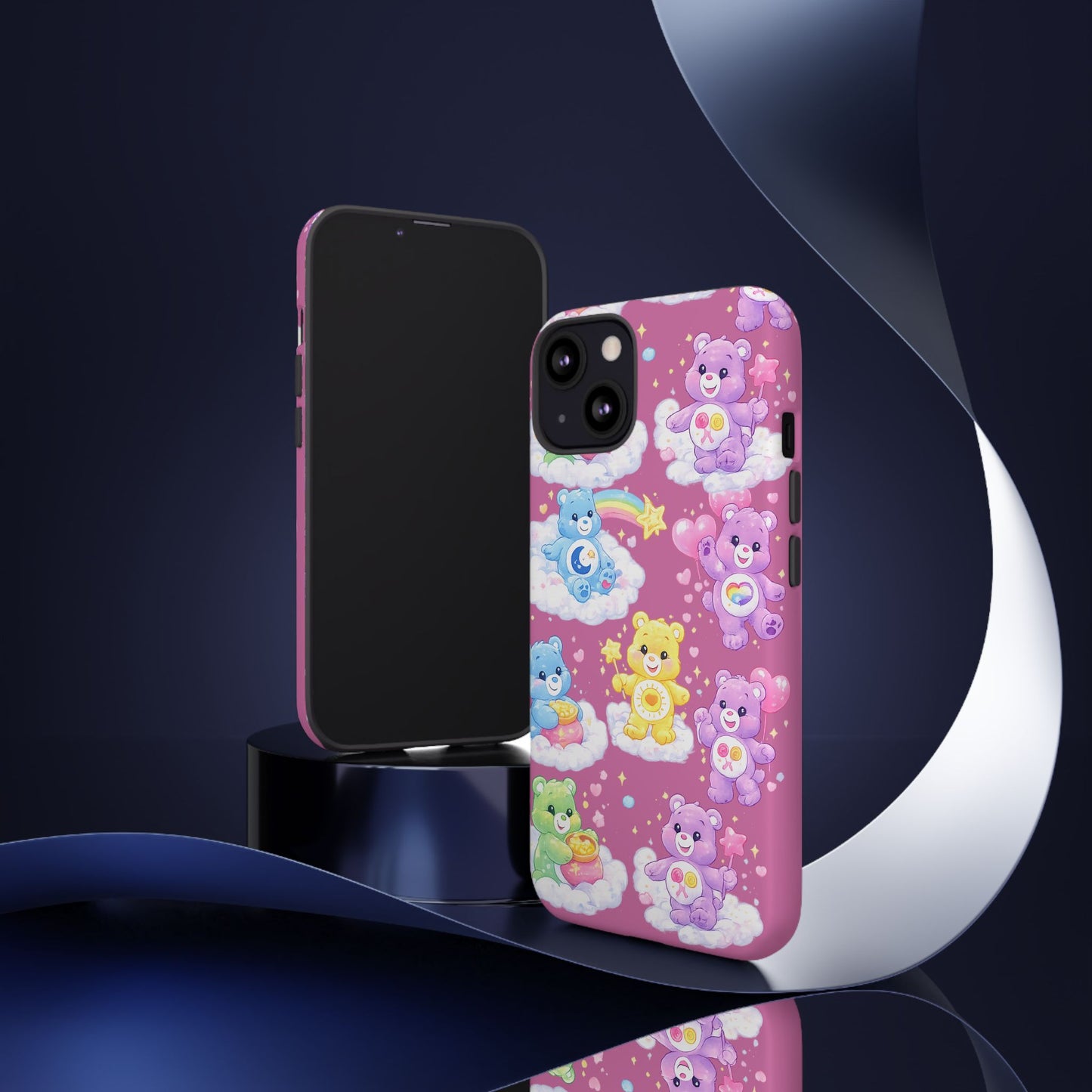 Cute Care Bears Tough Phone Case – Colorful Cloud Pattern, 'Tough Cases'