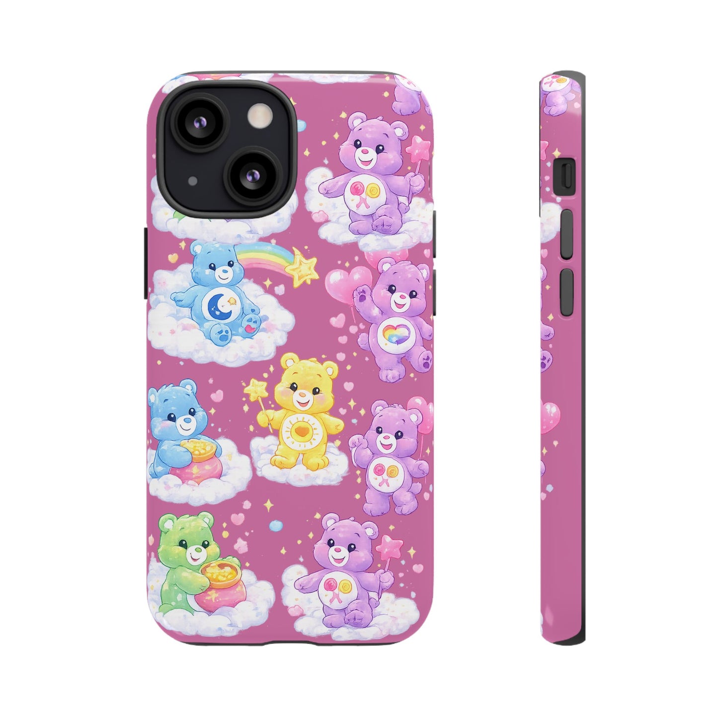 Cute Care Bears Tough Phone Case – Colorful Cloud Pattern, 'Tough Cases'