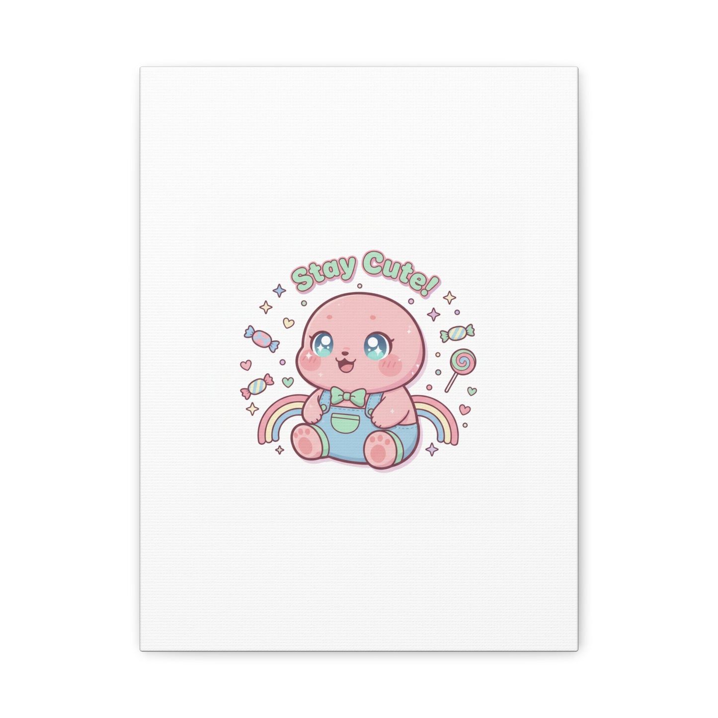 Stay Cute Kawaii Octopus Canvas | Cutecore Pastel, Candy kawaii art