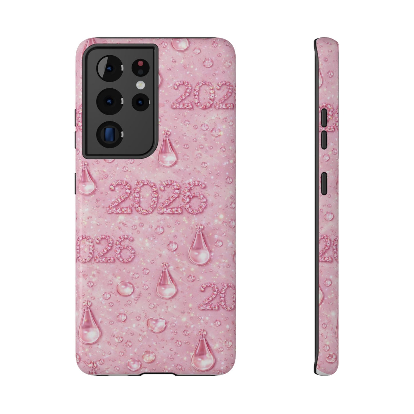 2026 Pink Waterdrop Phone Case — Impact-Resistant Protective Cover