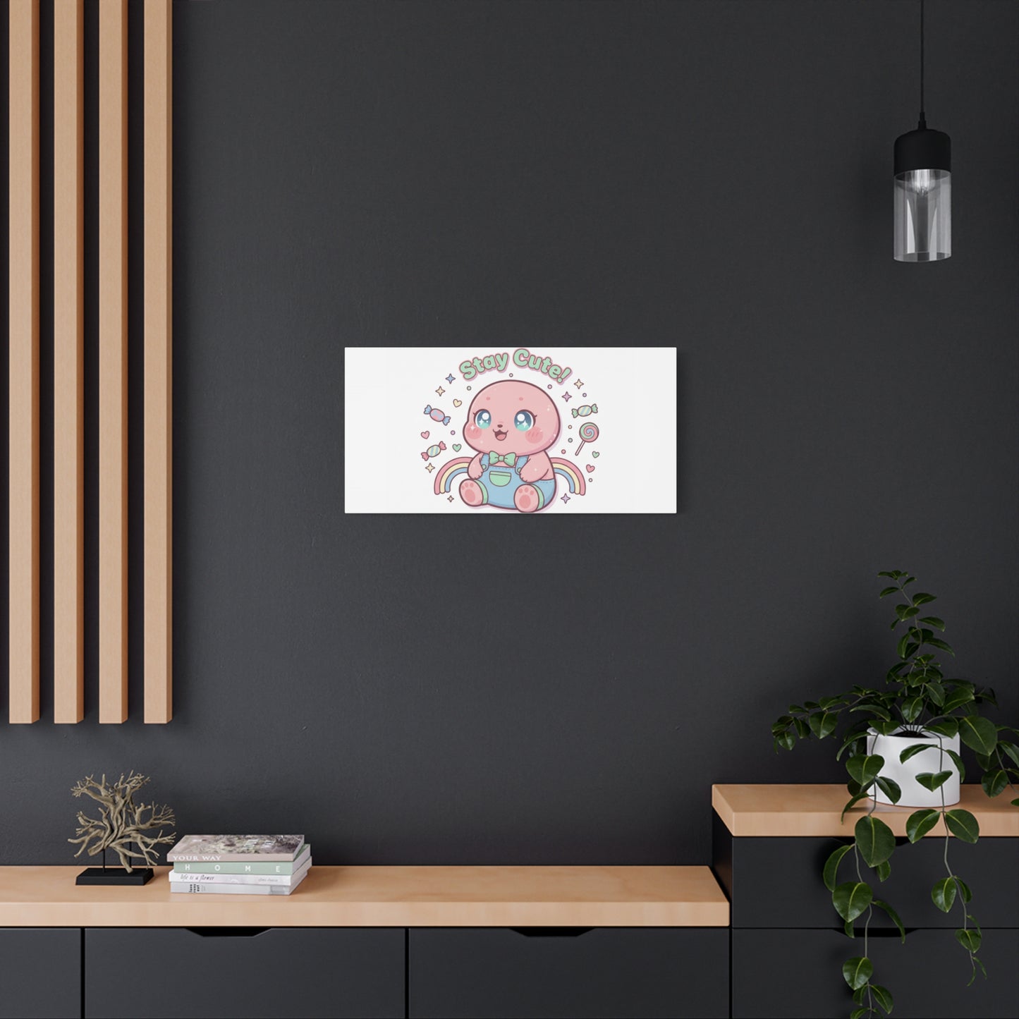 Stay Cute Kawaii Octopus Canvas | Cutecore Pastel, Candy kawaii art