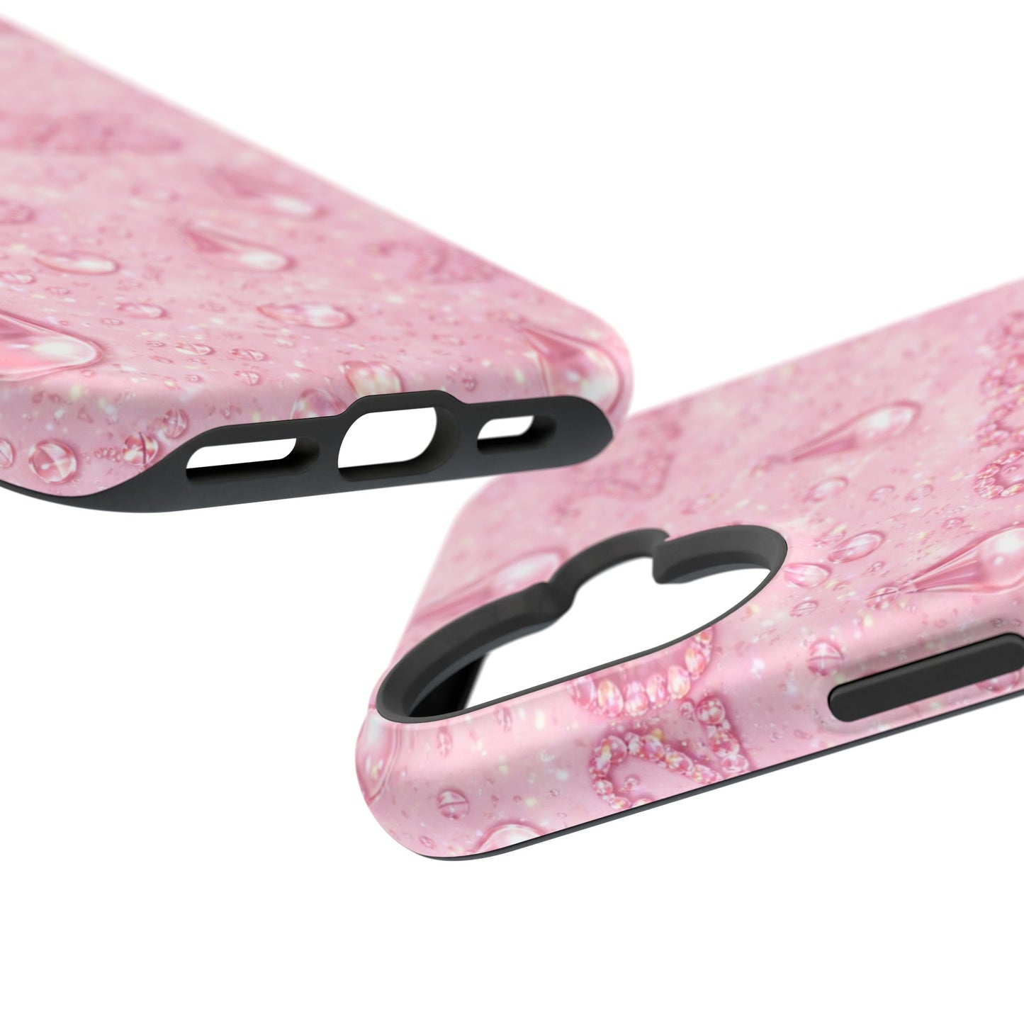 2026 Pink Waterdrop Phone Case — Impact-Resistant Protective Cover
