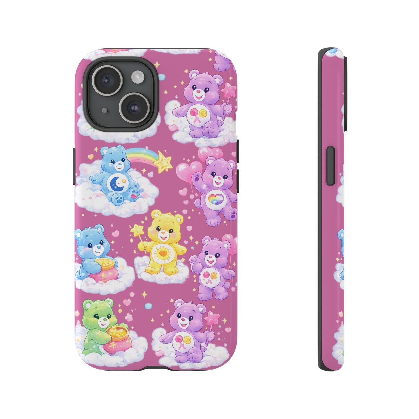 Cute Care Bears Tough Phone Case – Colorful Cloud Pattern, 'Tough Cases'