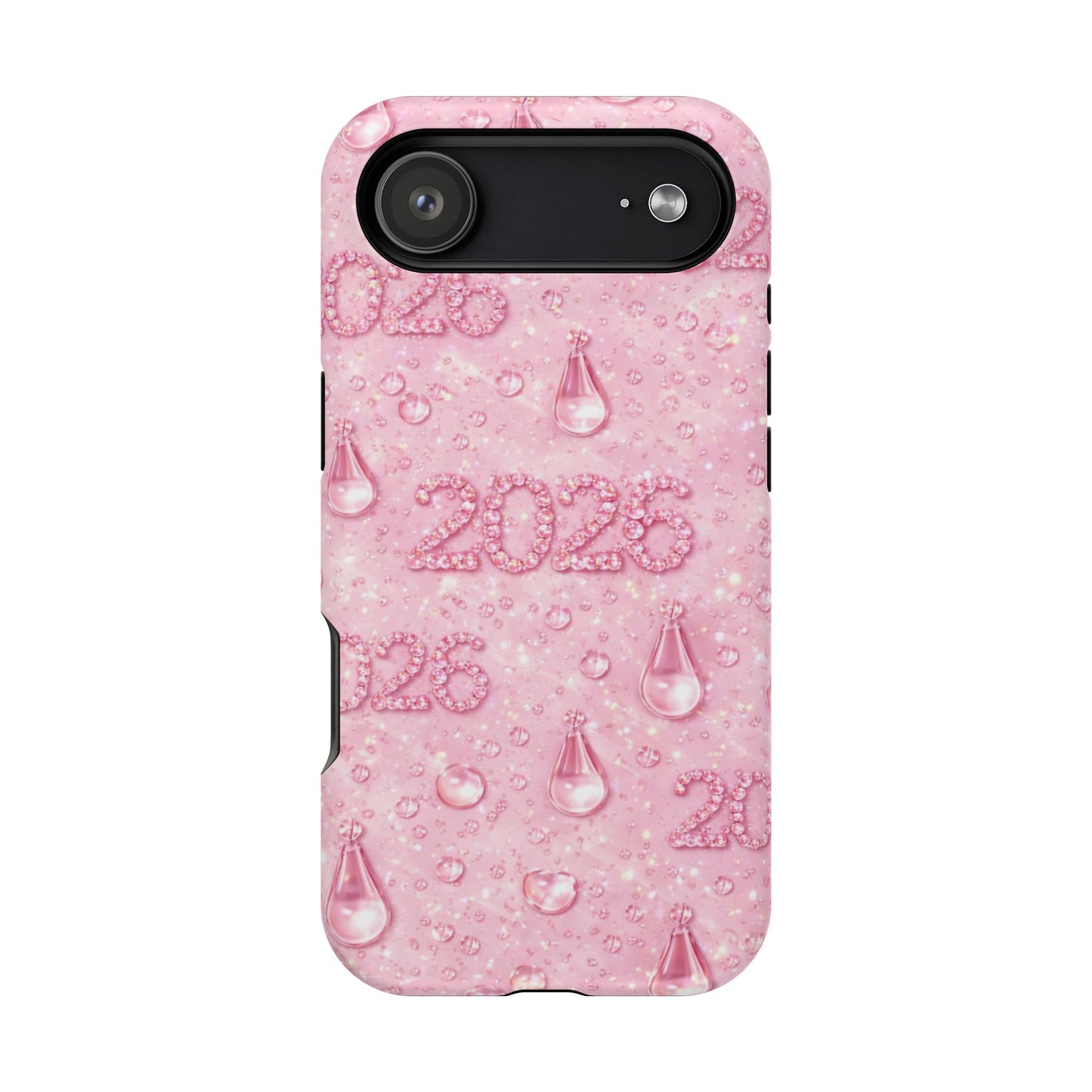 2026 Pink Waterdrop Phone Case — Impact-Resistant Protective Cover