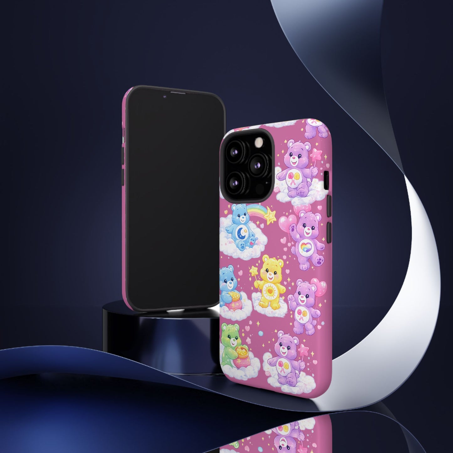 Cute Care Bears Tough Phone Case – Colorful Cloud Pattern, 'Tough Cases'
