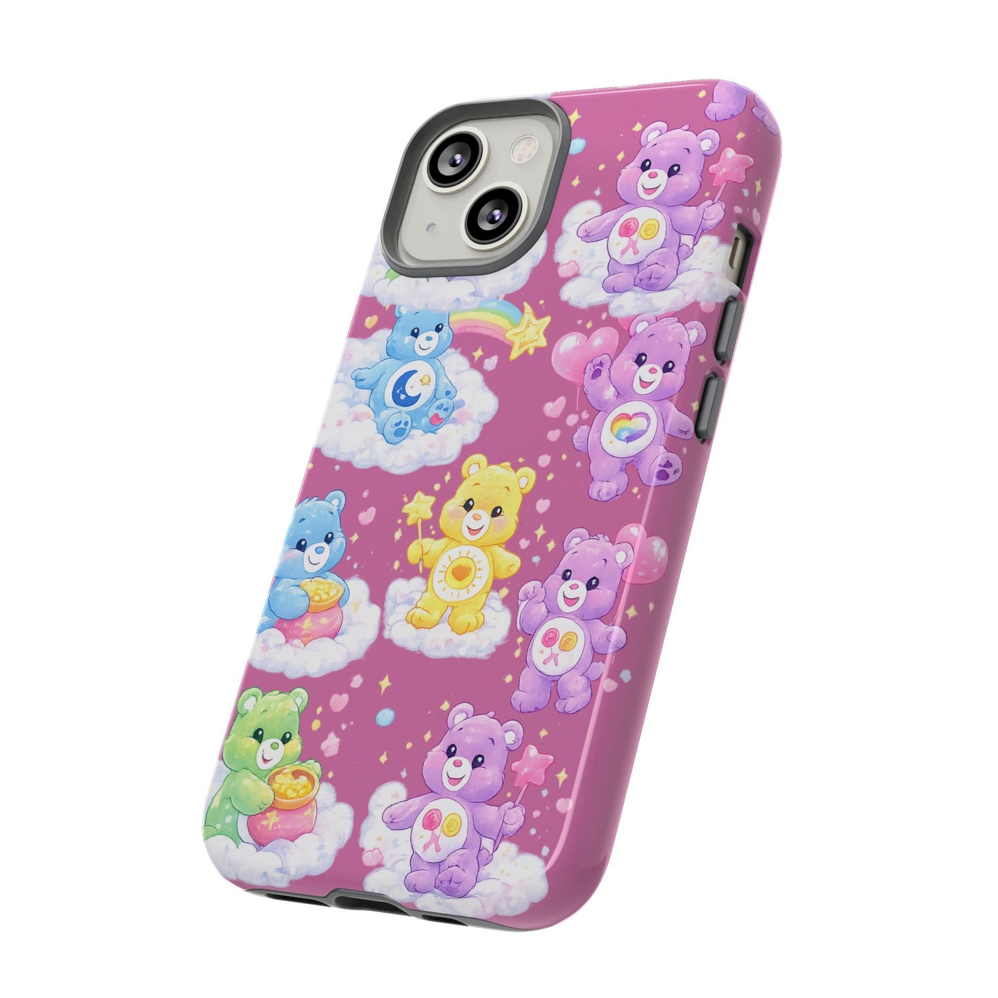 Cute Care Bears Tough Phone Case – Colorful Cloud Pattern, 'Tough Cases'
