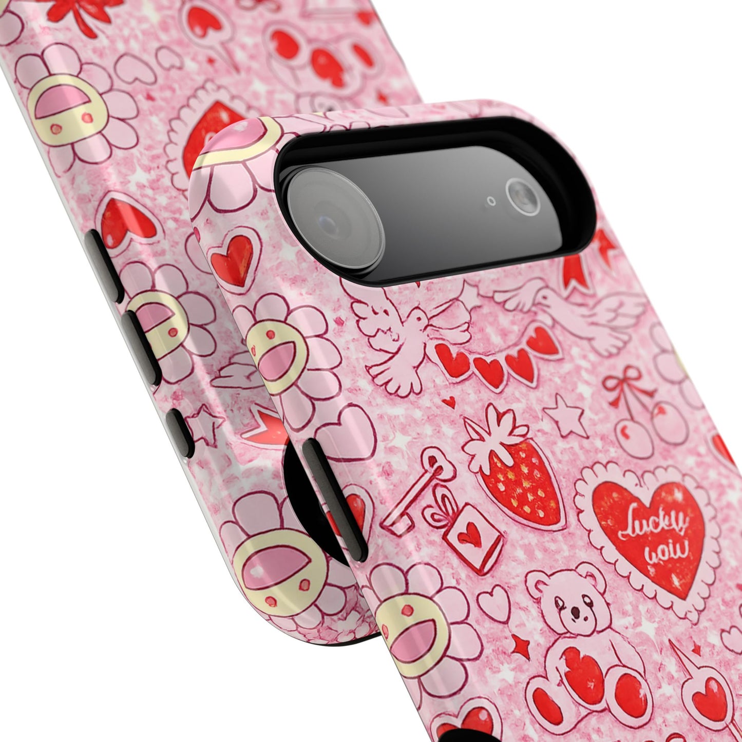 Cute Pink Kawaii Floral Phone Case — Impact-Resistant