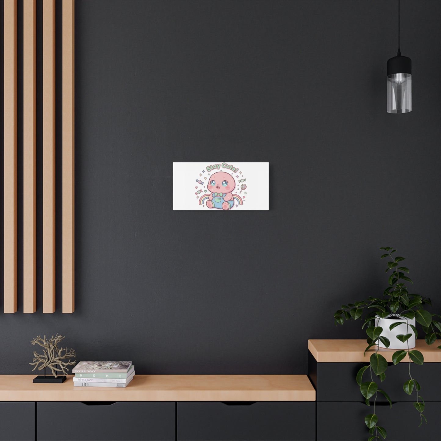 Stay Cute Kawaii Octopus Canvas | Cutecore Pastel, Candy kawaii art