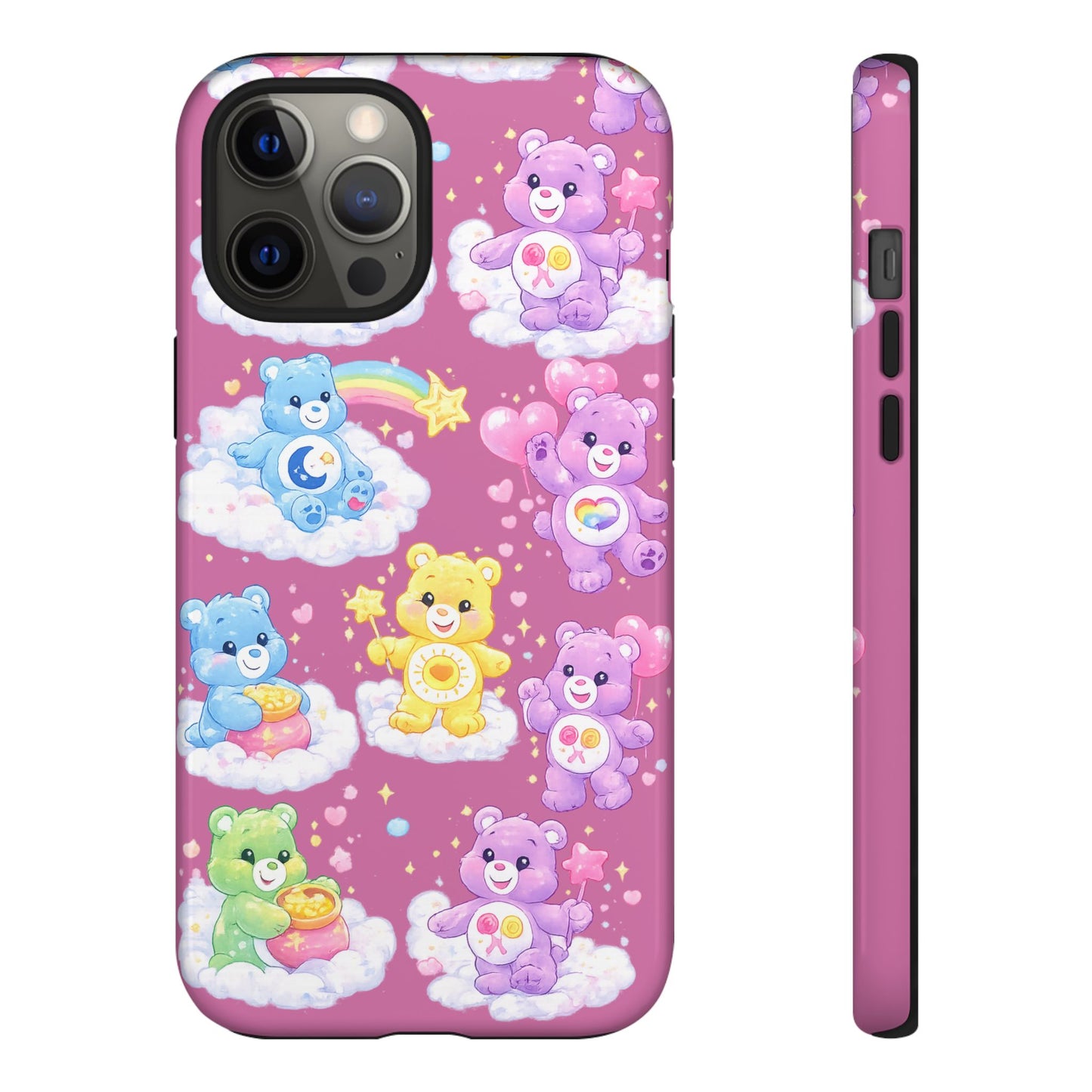 Cute Care Bears Tough Phone Case – Colorful Cloud Pattern, 'Tough Cases'