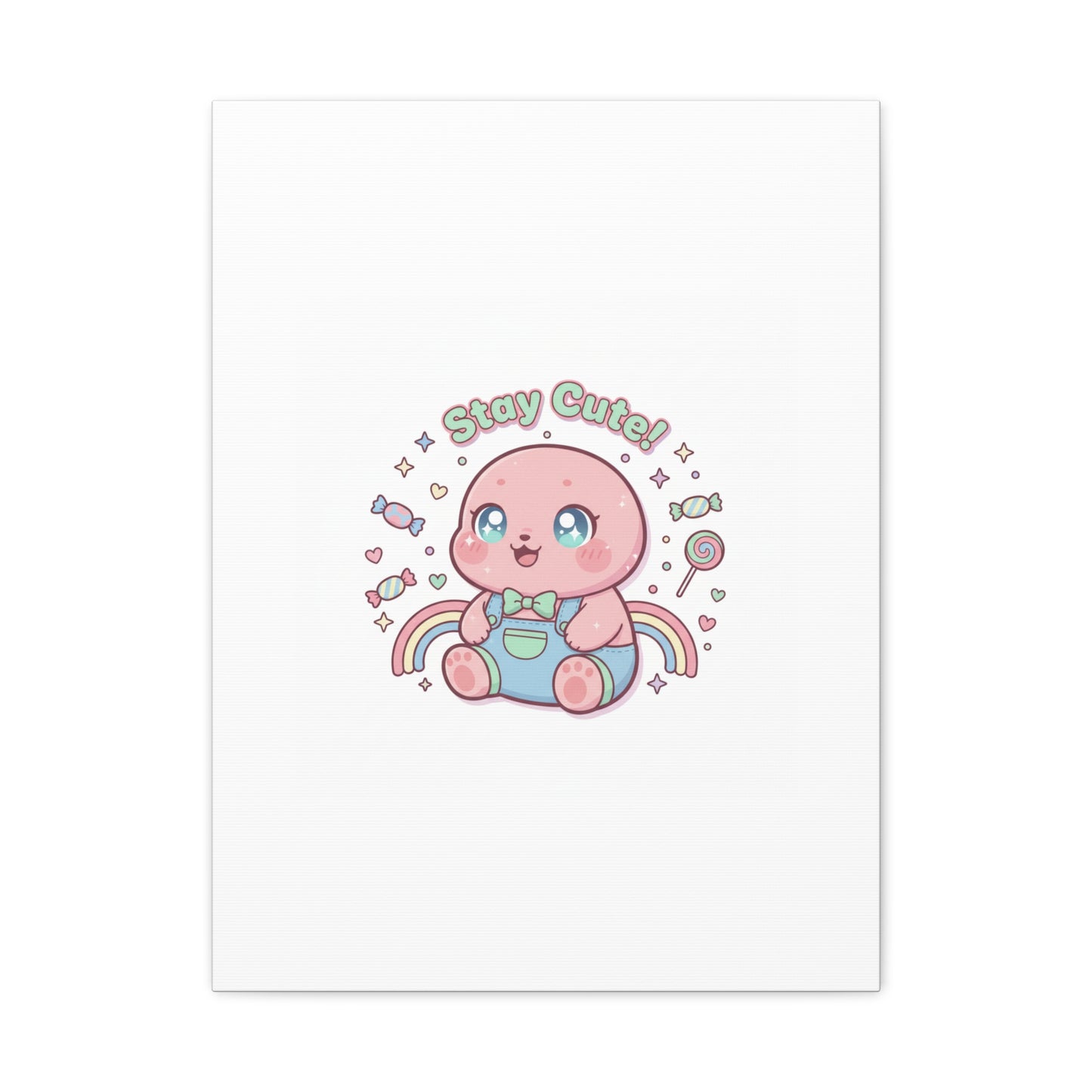 Stay Cute Kawaii Octopus Canvas | Cutecore Pastel, Candy kawaii art
