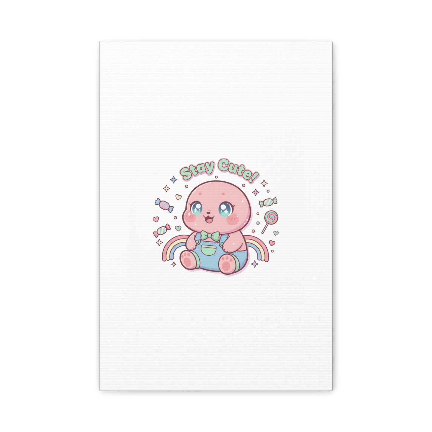 Stay Cute Kawaii Octopus Canvas | Cutecore Pastel, Candy kawaii art