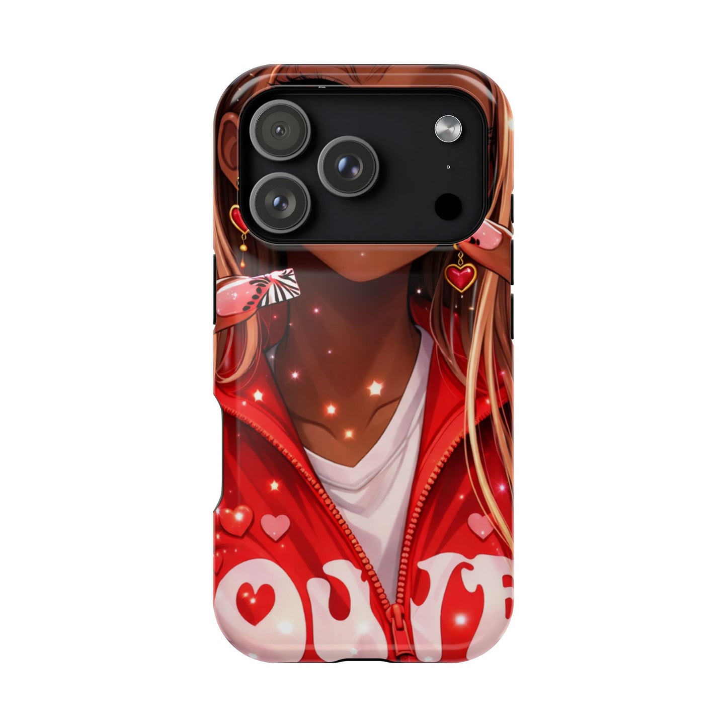 Love Phone Case — Red Heart Jacket Impact-Resistant Case