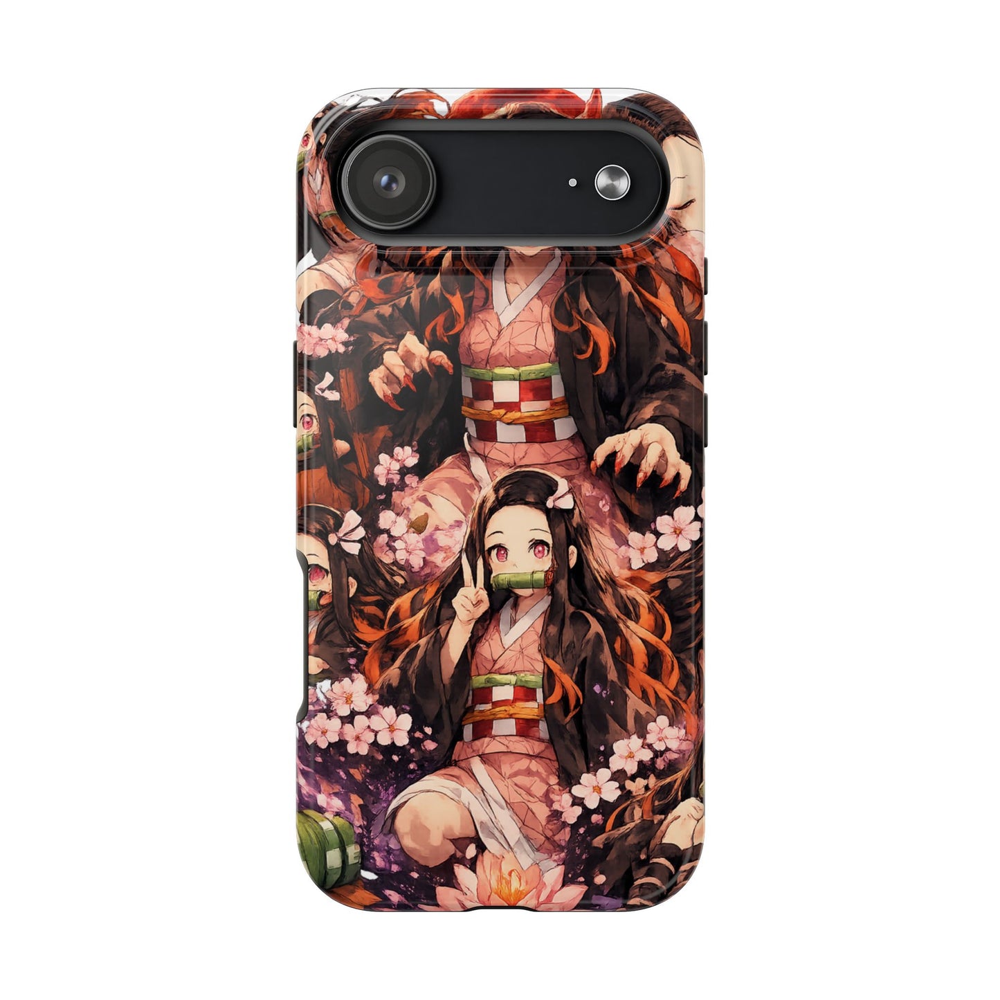 Phone Case — Nezuko Kamado Floral Tough Phone Case