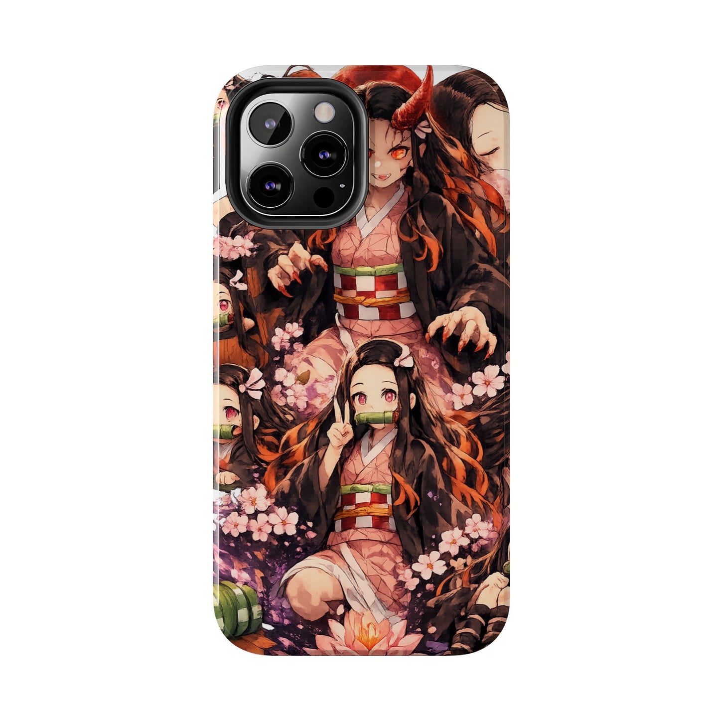 Phone Case — Nezuko Kamado Floral Tough Phone Case