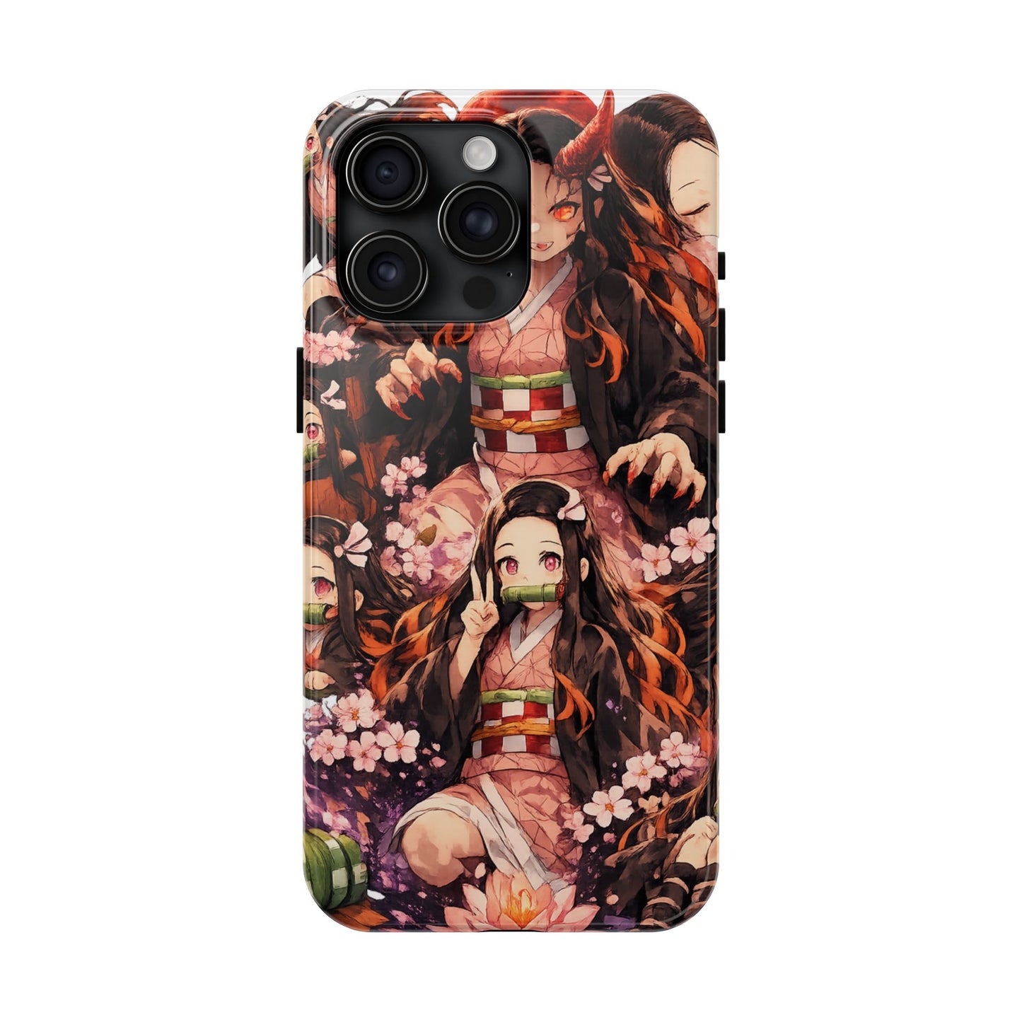 Phone Case — Nezuko Kamado Floral Tough Phone Case