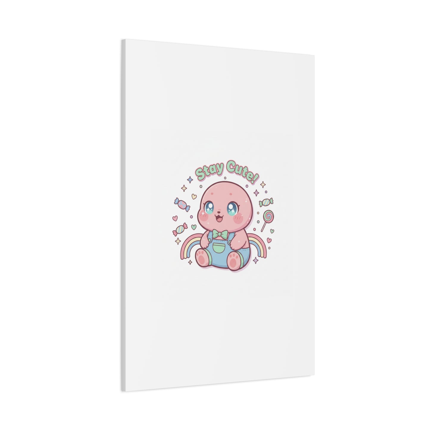 Stay Cute Kawaii Octopus Canvas | Cutecore Pastel, Candy kawaii art