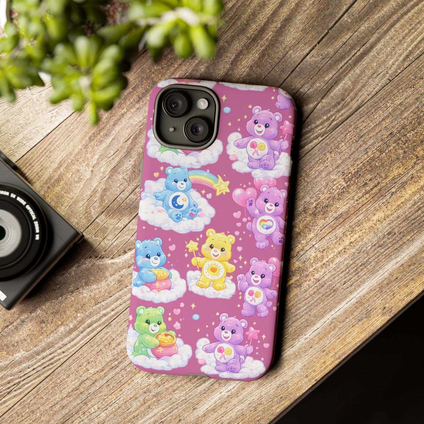 Cute Care Bears Tough Phone Case – Colorful Cloud Pattern, 'Tough Cases'