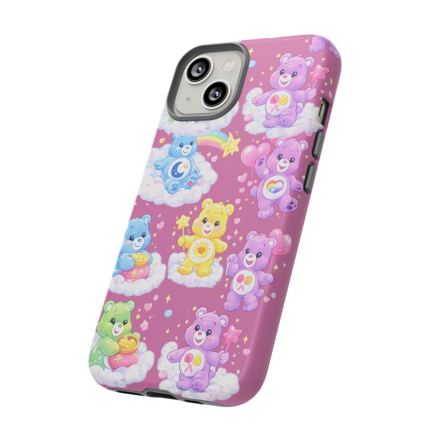 Cute Care Bears Tough Phone Case – Colorful Cloud Pattern, 'Tough Cases'