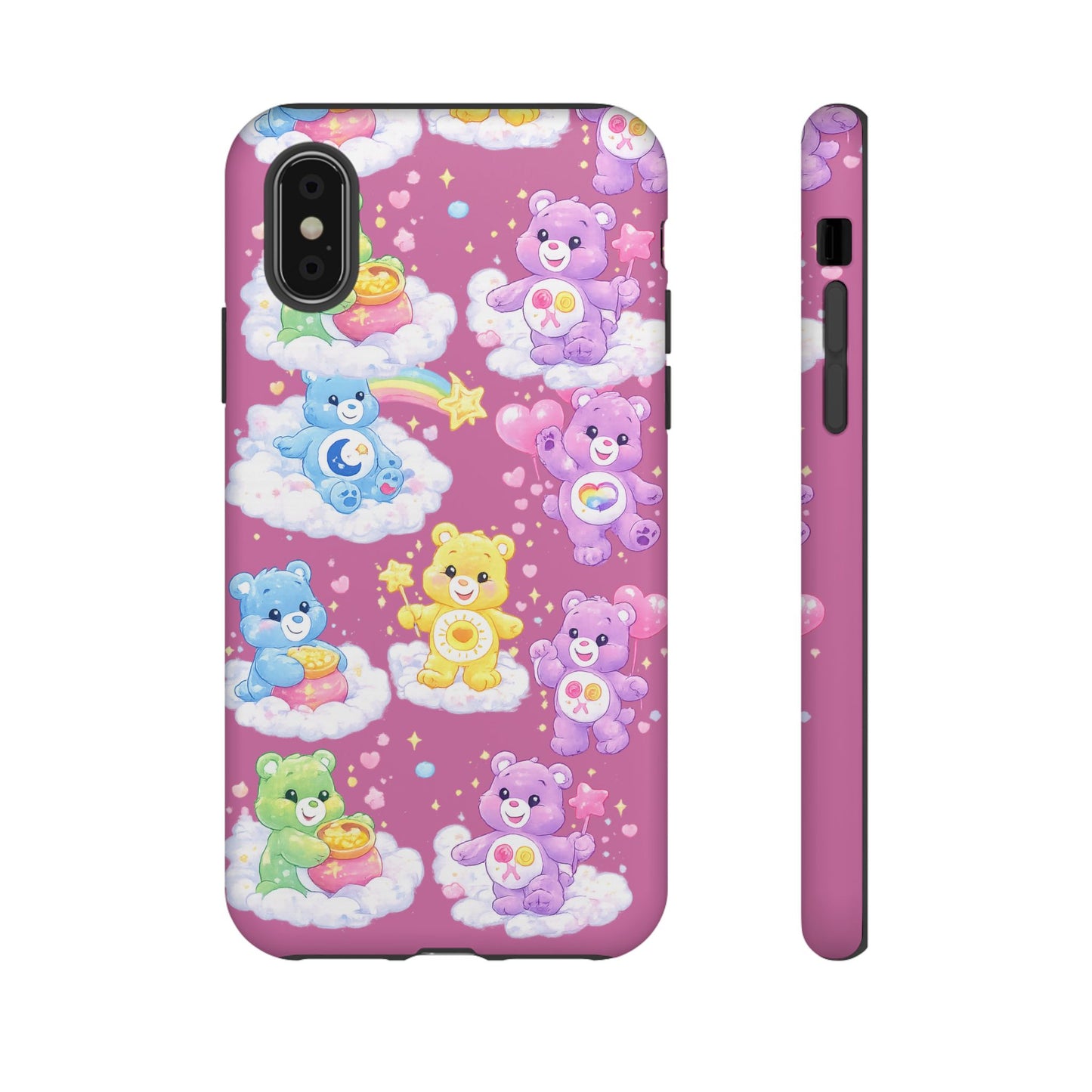 Cute Care Bears Tough Phone Case – Colorful Cloud Pattern, 'Tough Cases'