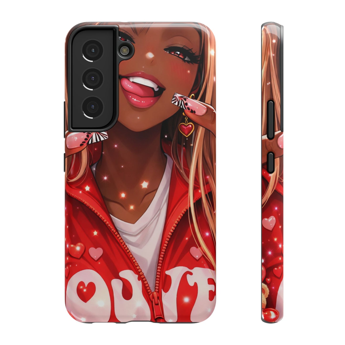 Love Phone Case — Red Heart Jacket Impact-Resistant Case