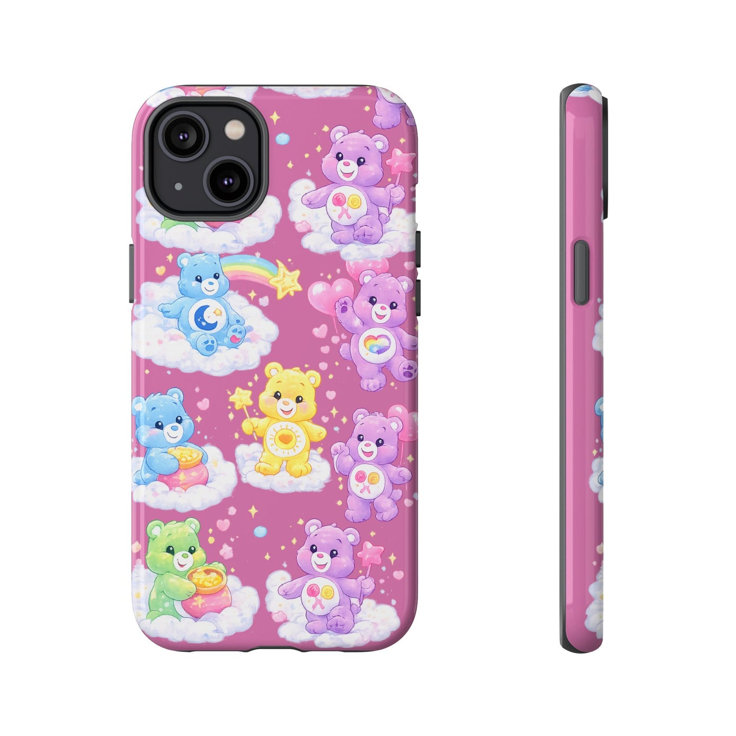 Cute Care Bears Tough Phone Case – Colorful Cloud Pattern, 'Tough Cases'