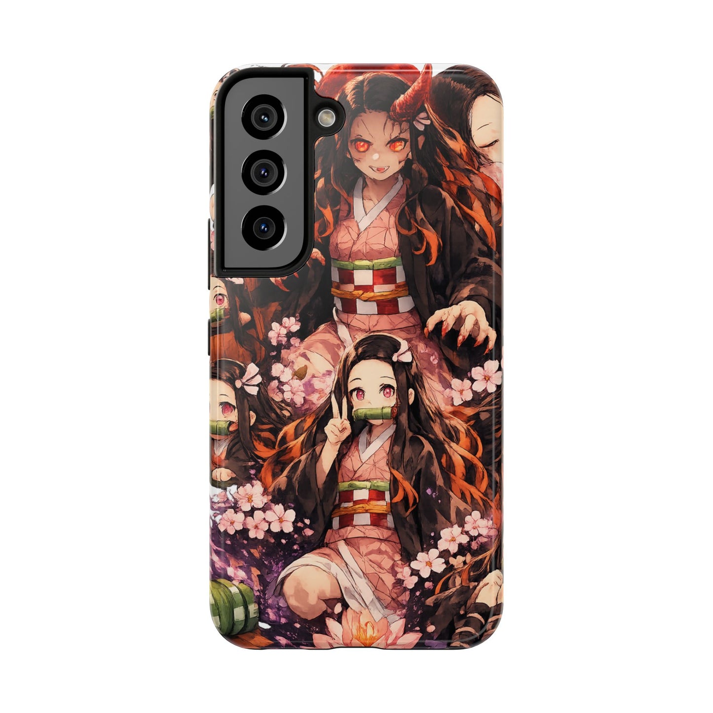 Phone Case — Nezuko Kamado Floral Tough Phone Case