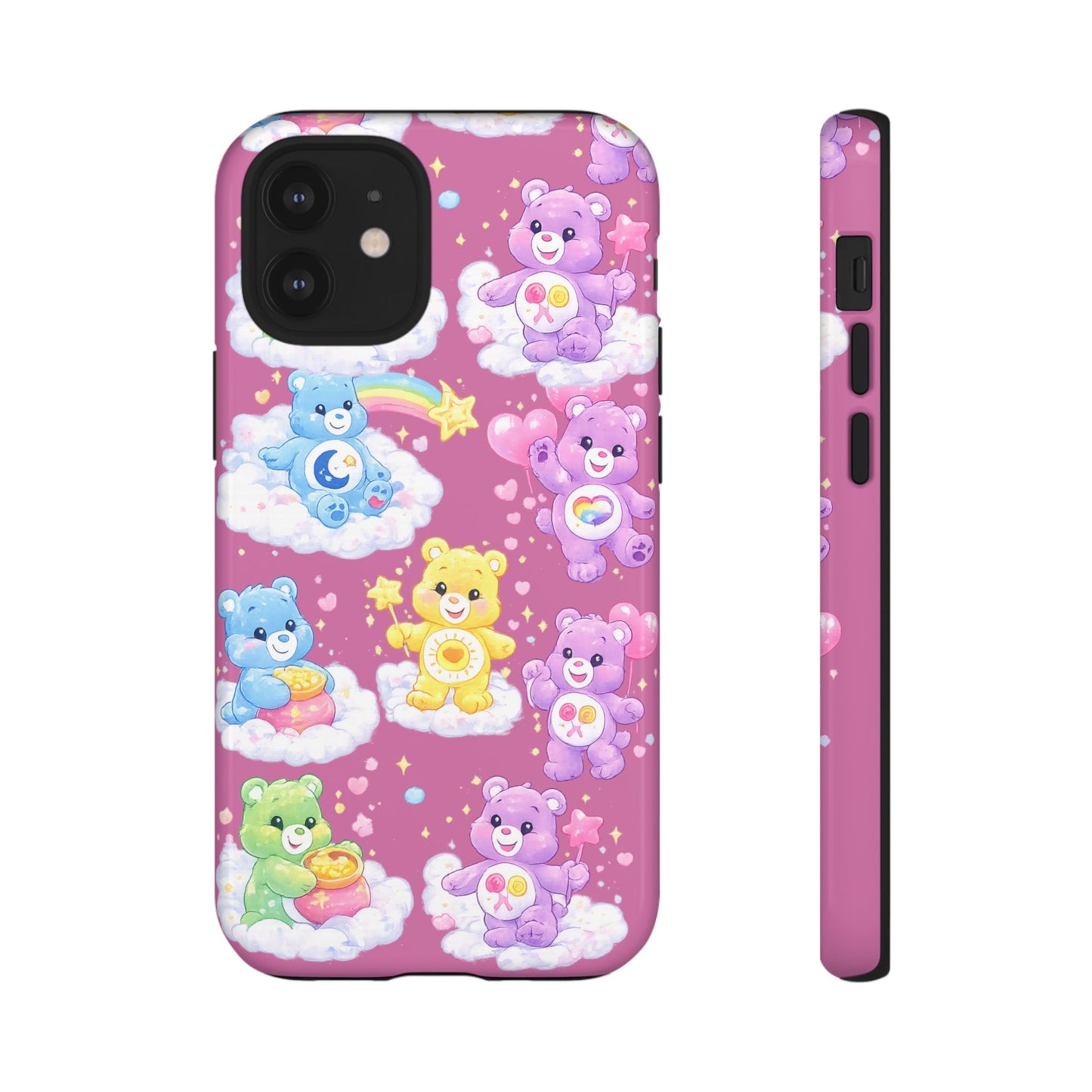 Cute Care Bears Tough Phone Case – Colorful Cloud Pattern, 'Tough Cases'