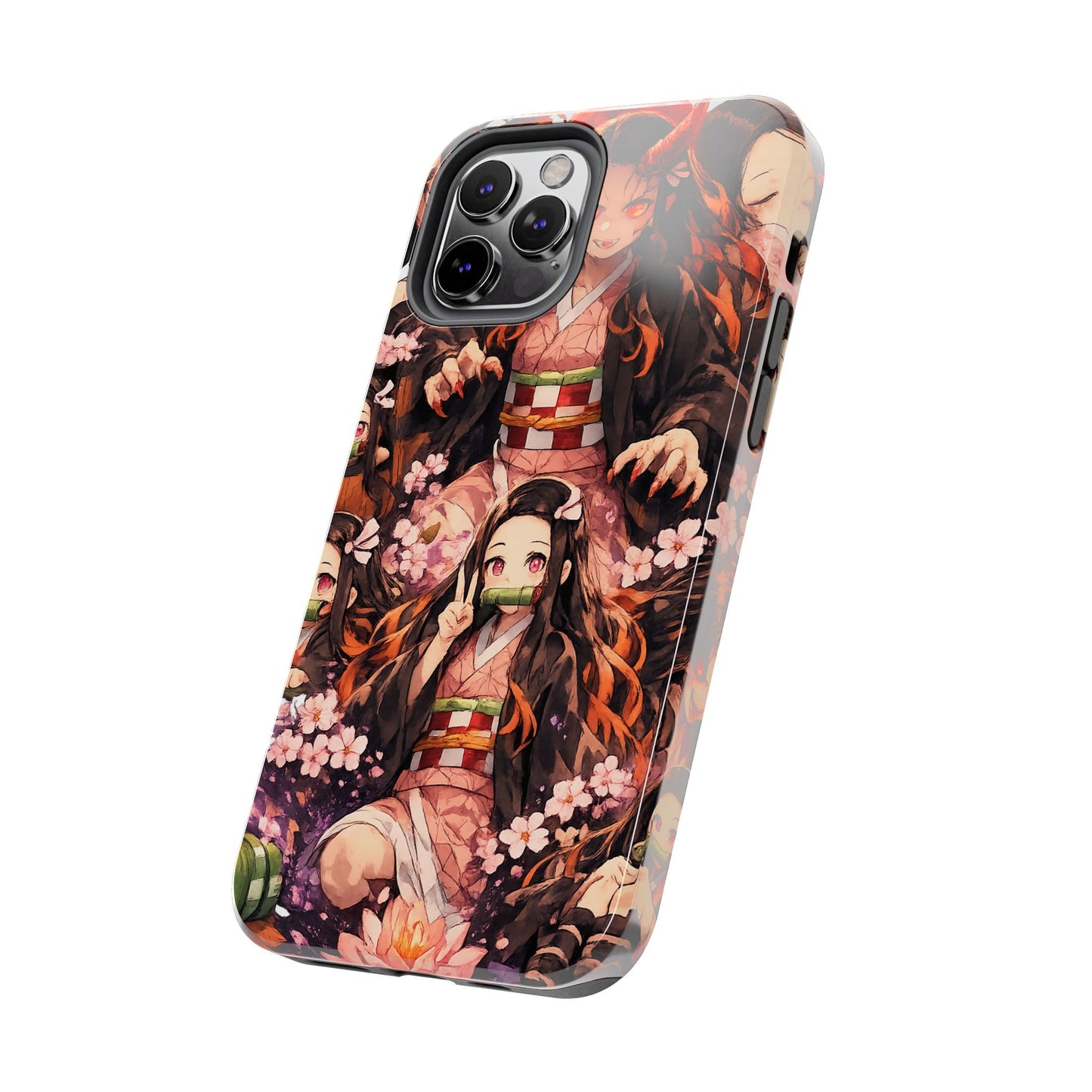 Phone Case — Nezuko Kamado Floral Tough Phone Case