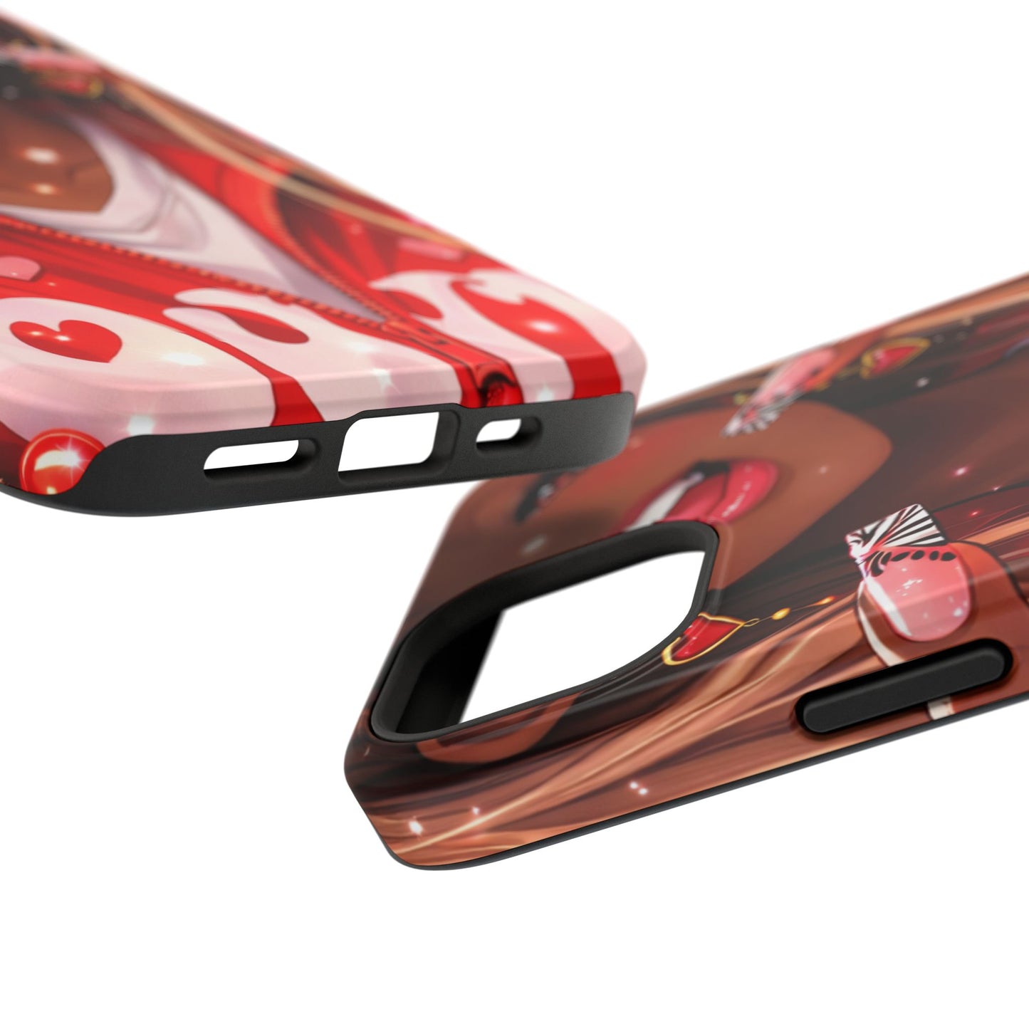Love Phone Case — Red Heart Jacket Impact-Resistant Case