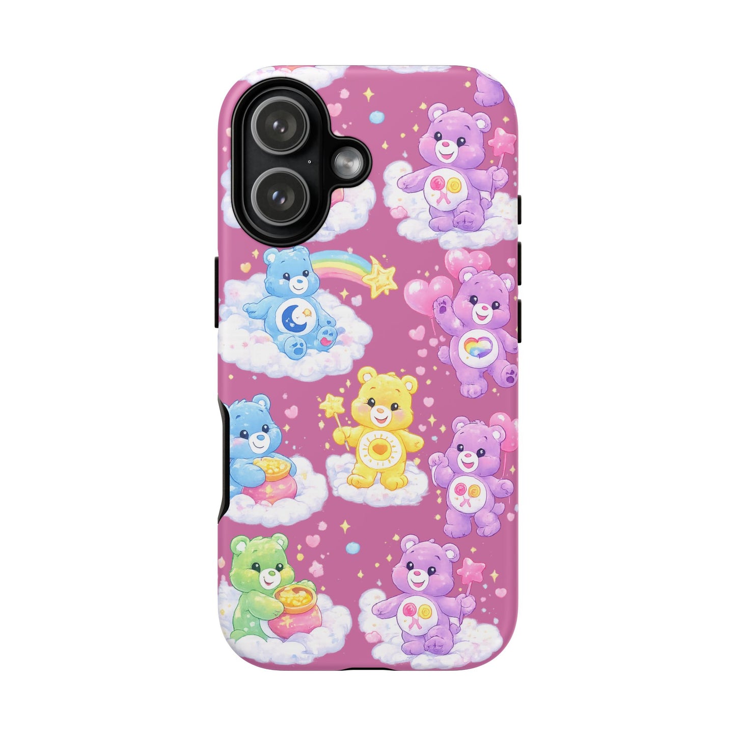 Cute Care Bears Tough Phone Case – Colorful Cloud Pattern, 'Tough Cases'