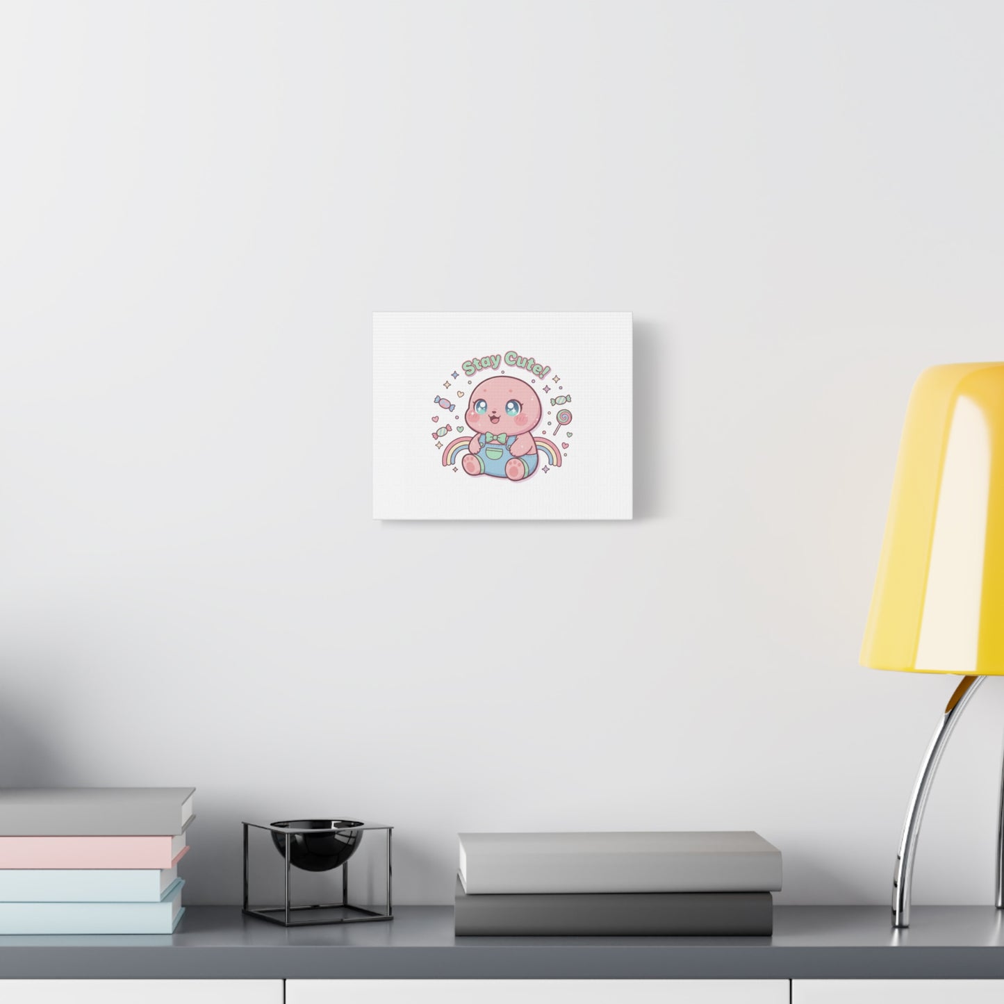 Stay Cute Kawaii Octopus Canvas | Cutecore Pastel, Candy kawaii art
