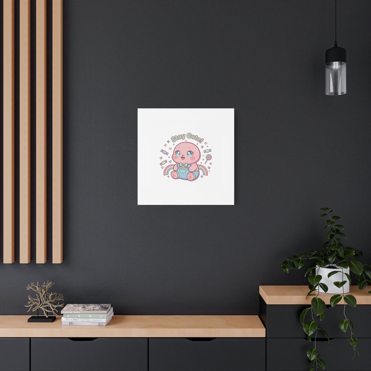 Stay Cute Kawaii Octopus Canvas | Cutecore Pastel, Candy kawaii art