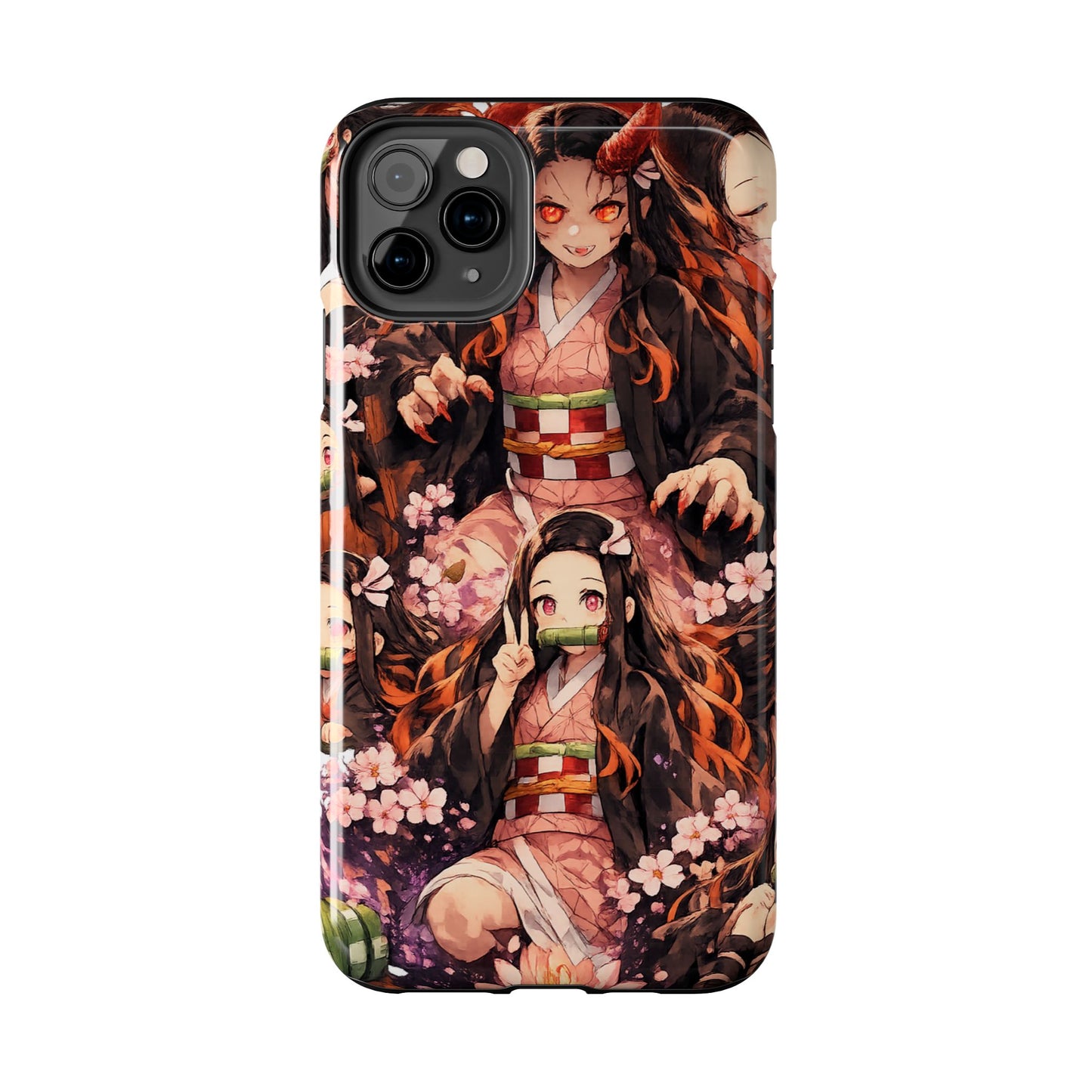 Phone Case — Nezuko Kamado Floral Tough Phone Case