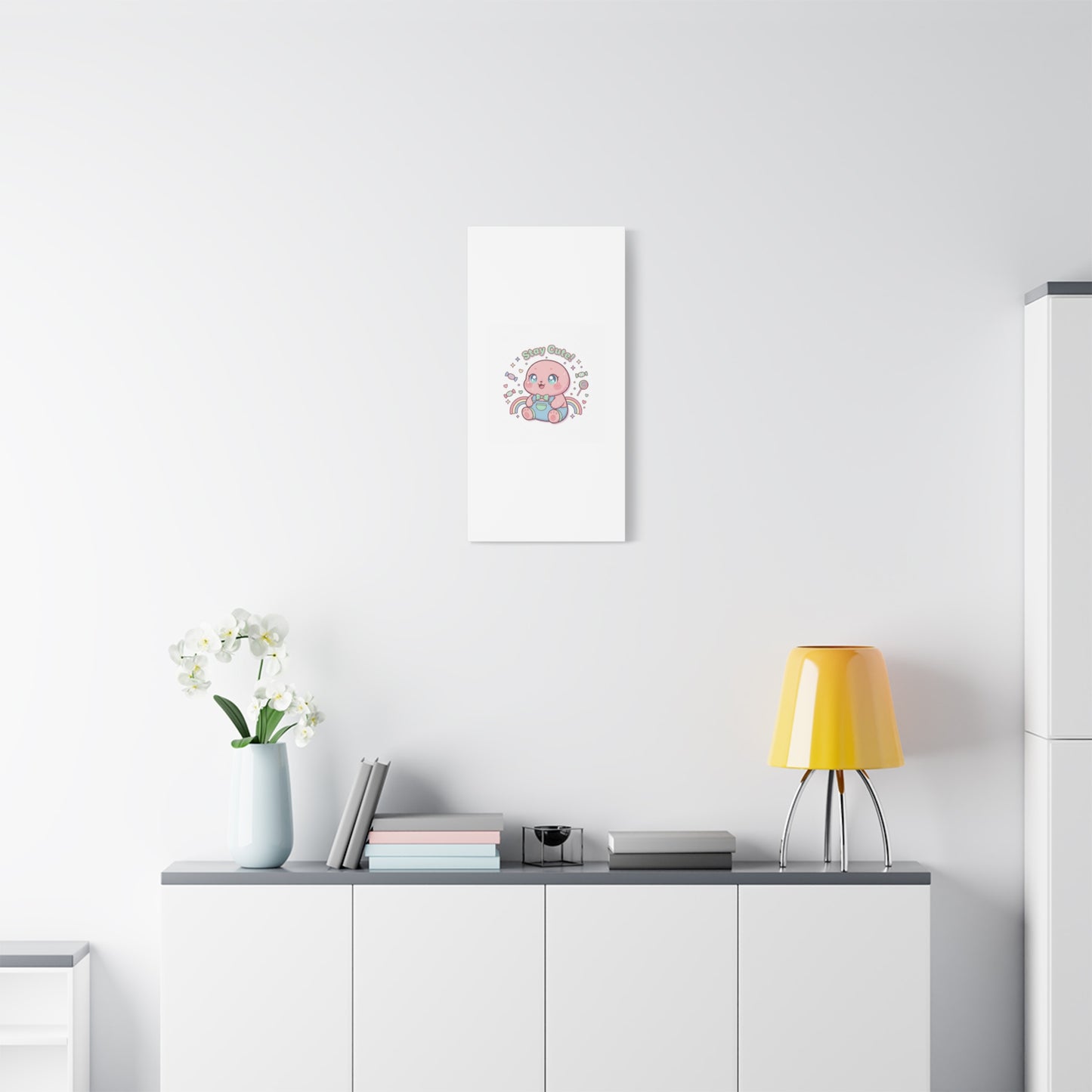 Stay Cute Kawaii Octopus Canvas | Cutecore Pastel, Candy kawaii art